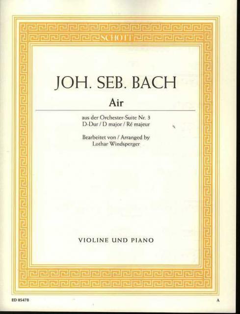 Bach - Air On The G String Violin/piano