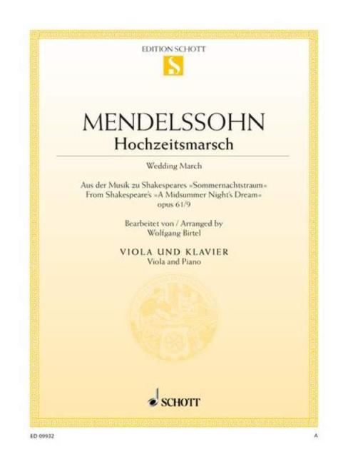 Mendelssohn - Wedding March Viola/piano