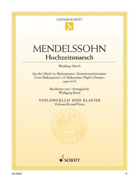 Mendelssohn - Wedding March Cello/piano