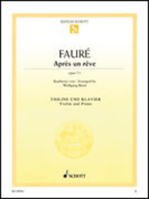 Faure - Apres Un Reve Op 7 No 1 Violin/piano