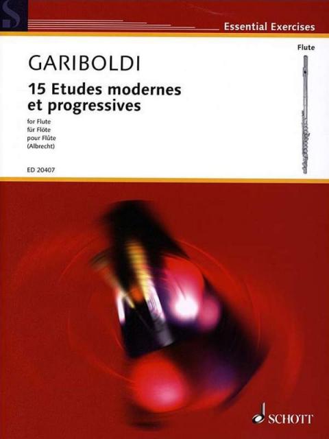 GARIBOLDI - 15 ETUDES MODERNES ET PROGRESSIVES FLUTE