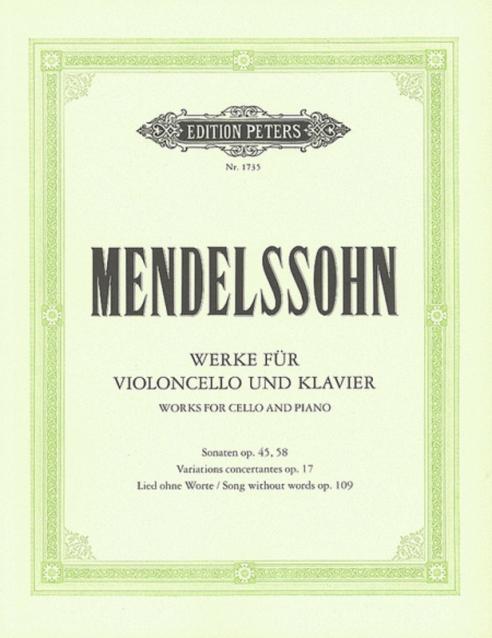 Mendelssohn - Original Compositions Cello/piano