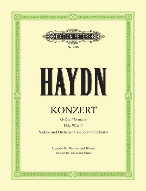 Haydn - Concerto No 2 Hob 7a No 4 G Violin/piano