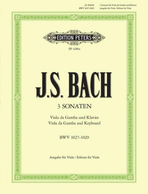 Bach - 3 Viola Da Gamba Sonatas Bwv 1027-1029 Viola/piano