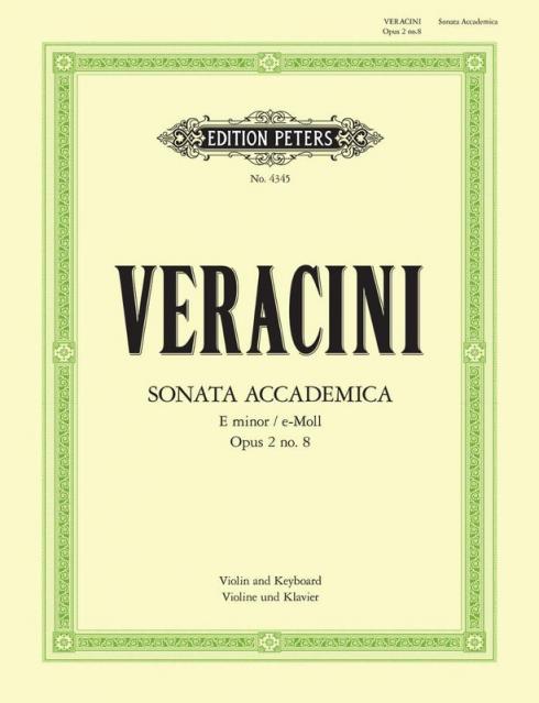 Veracini - Sonata Accademica E Min Op 2 No 8 Violin/piano