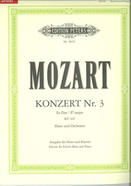 Mozart - Concerto No 3 K 447 Horn/piano