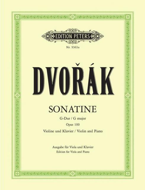 Dvorak - Sonatina G Op 100 Viola/piano Arr Hallman