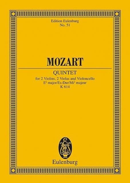 Mozart - String Quintet E Flat K 614 Study Score