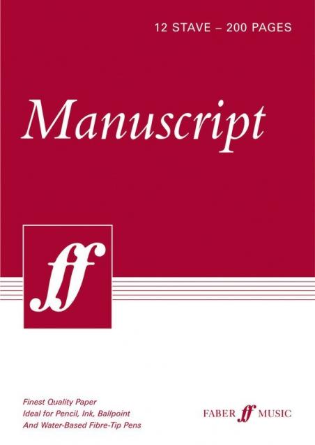 Manuscript A4 12-stave 200pp White Pad