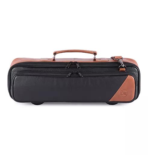 Gard 161-DMLN B-foot and C-Foot Flute Case Cover - Brown and Black Dual Leather