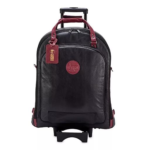 Gard 14-WBFDL-BY Super Triple Trumpet Wheelie - Black Leather with Burgundy Leather Trims