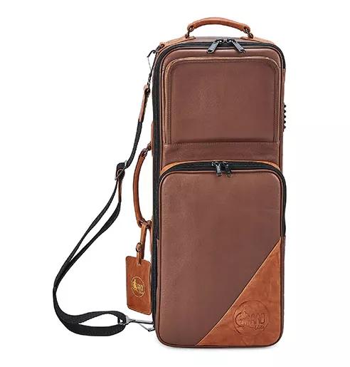 Gard 4-ECLN Compact Double Trumpet Gig Bag - Brown Leather