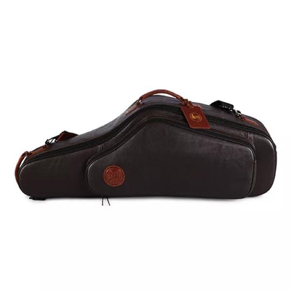 Gard 105-CELNT Elite Tenor Sax Gig Bag - Leather Dark Brown w/ Tan Trim