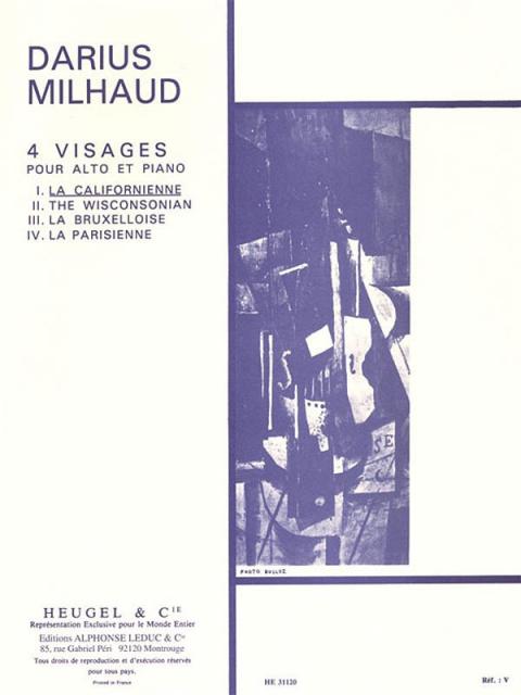 Milhaud - 4 Visages 1 - La Californienne Viola/piano