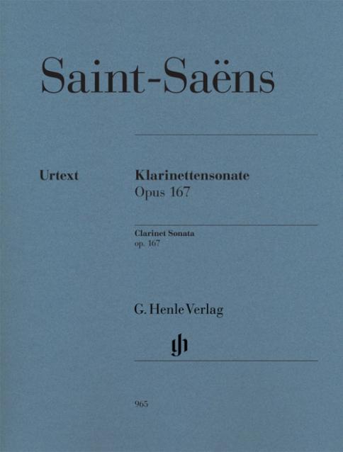 SAINT-SAENS - CLARINET SONATA OP 167 URTEXT