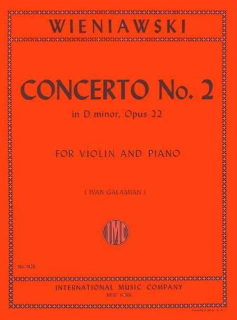 Wieniawski - Concerto No 2 Op 22 D Min Violin/piano