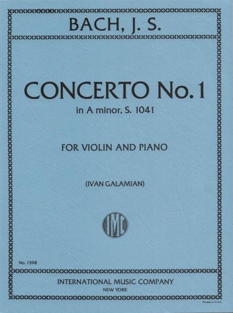 Bach - Concerto Bwv 1041 A Min Violin/piano Ed Galamian