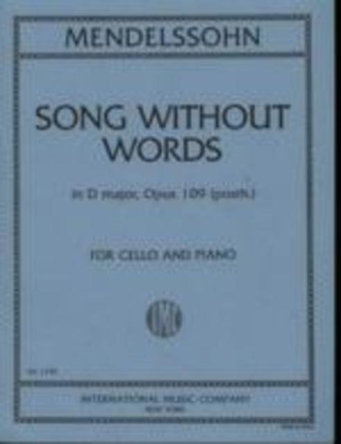 Mendelssohn - Song Without Words Op 109 Cello/piano