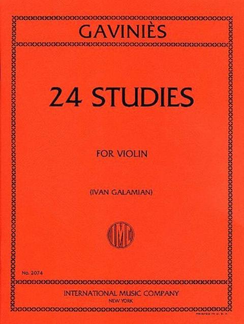 Gavinies - 24 Studies Violin Ed Galamian