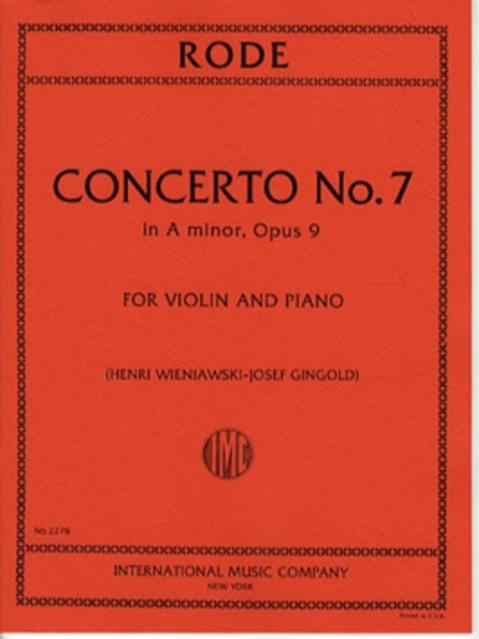 Rode - Concerto No 7 A Min Op 9 Violin/piano