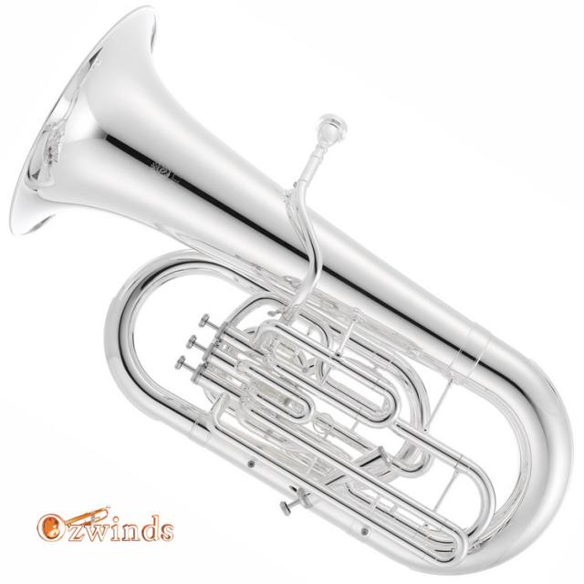 Jupter JTU1020S E-flat Tuba 3 +1 Valve, Silver Plated Finish