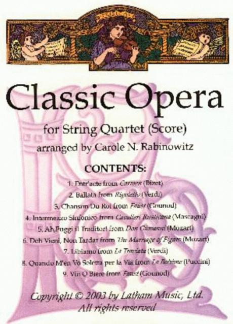 Classic Opera Arr Rabinowitz String Quartet