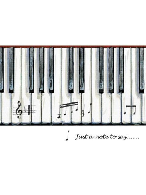 Greeting Card - Piano Keys