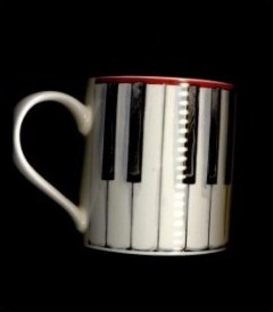 Fine China Mug Piano Keys