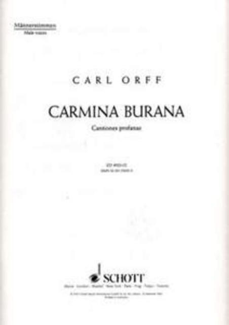 Carmina Burana Mens Choral Score