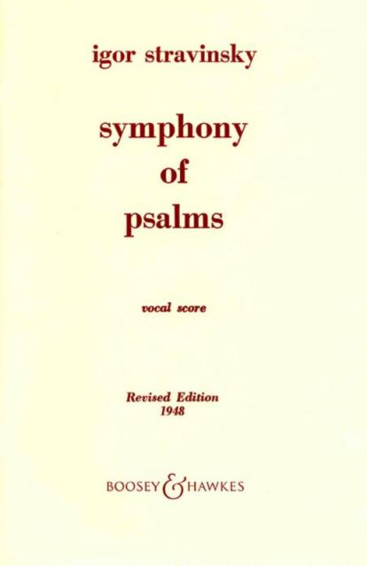 Stravinsky - Symphony Of Psalms Vocal Score