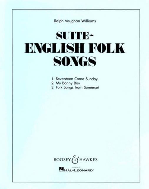 English Folk Song Suite Orch Ed Jacob Sc/pt