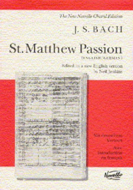 Bach St Matthews Passion Voc/sc.(new Ed)