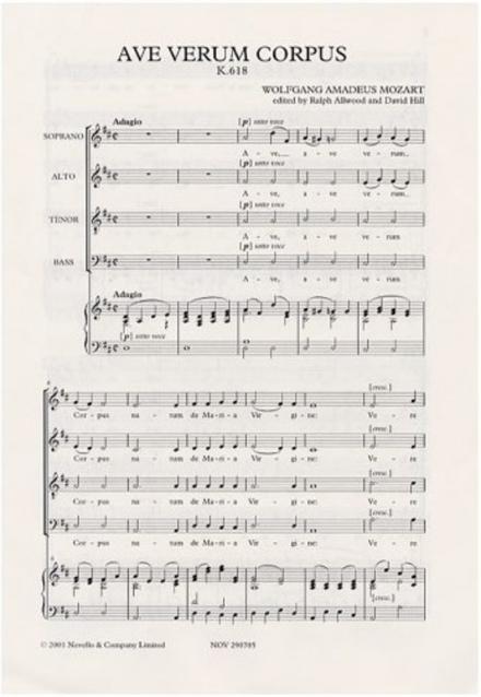 Mozart Ave Verum Corpus Satb