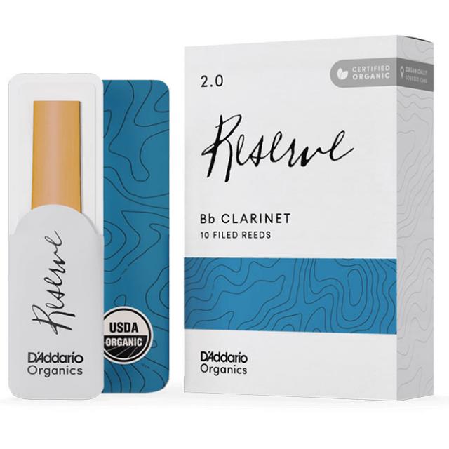 D'Addario Organic Reserve B-flat Clarinet Reeds, 10-Pack