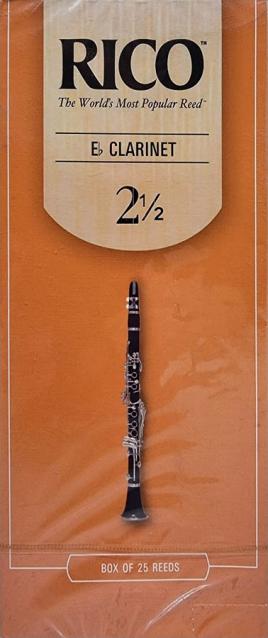 25 Rico E-flat Clarinet Reeds Strength 2 1/2 by D'Addario