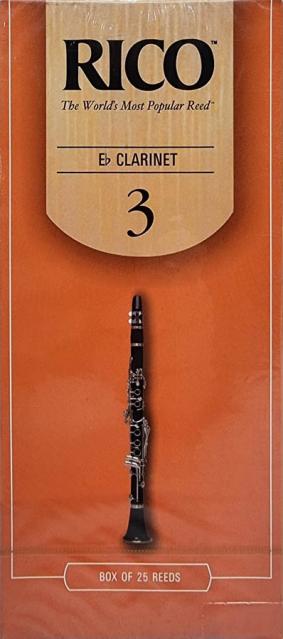 25 Rico E-flat Clarinet Reeds Strength 3 by D'Addario