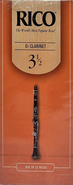 25 Rico E-flat Clarinet Reeds Strength 3 1/2 by D'Addario