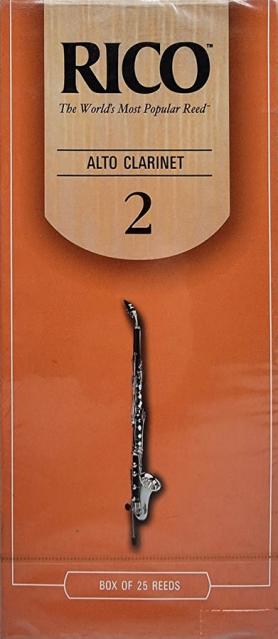 25 Rico Alto Clarinet Reeds Strength 2