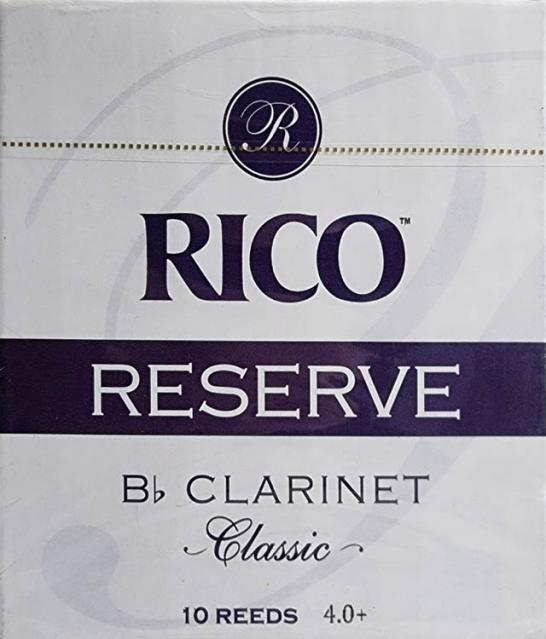 10 Rico Reserve Clarinet Reeds Strength 4+ (Old packaging)