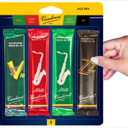 Vandoren JAZZ Alto Sax Reed Card Mix