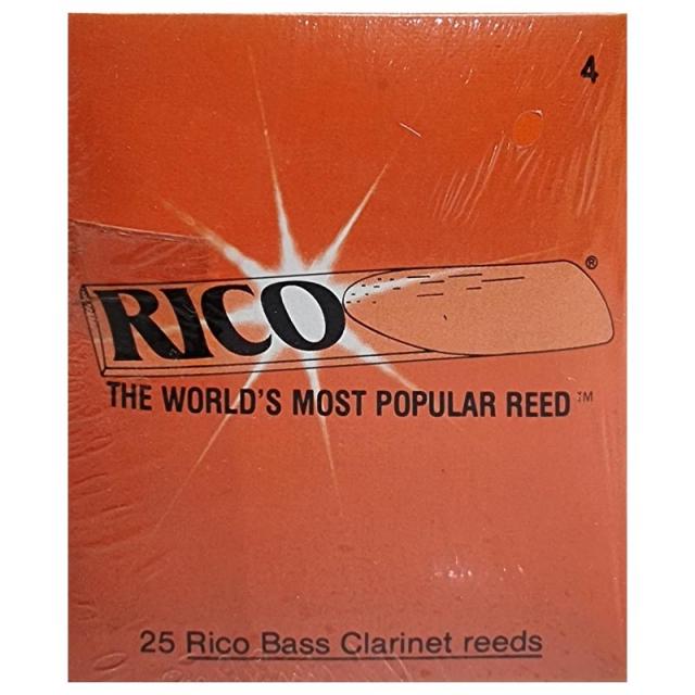 25 Rico Bass Clarinet Reeds Strength 4.0 (Vintage Packaging)