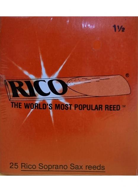 25 Rico Soprano Sax Reeds, Strength 1 1/2 (Old Stock)