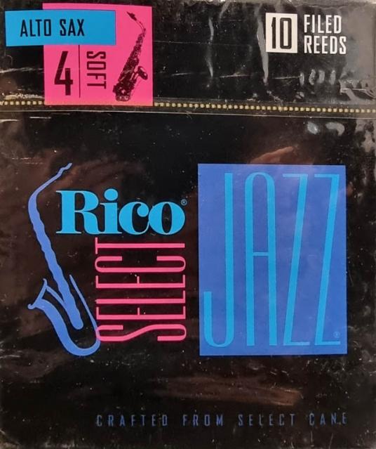 10 Rico Select Jazz Alto Sax Reeds, Strength 4 Soft FILED (OLD STOCK)