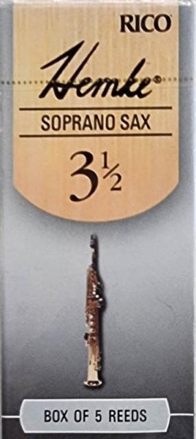 5 Hemke Soprano Sax Reeds Strength 3 1/2 (Old packaging)