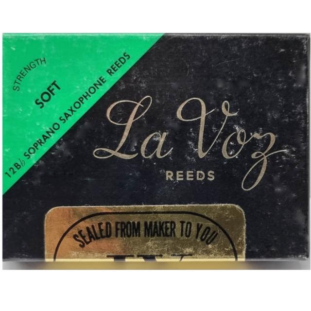 12 La Voz Soprano Sax Reeds, Strength Soft (Vintage Stock)