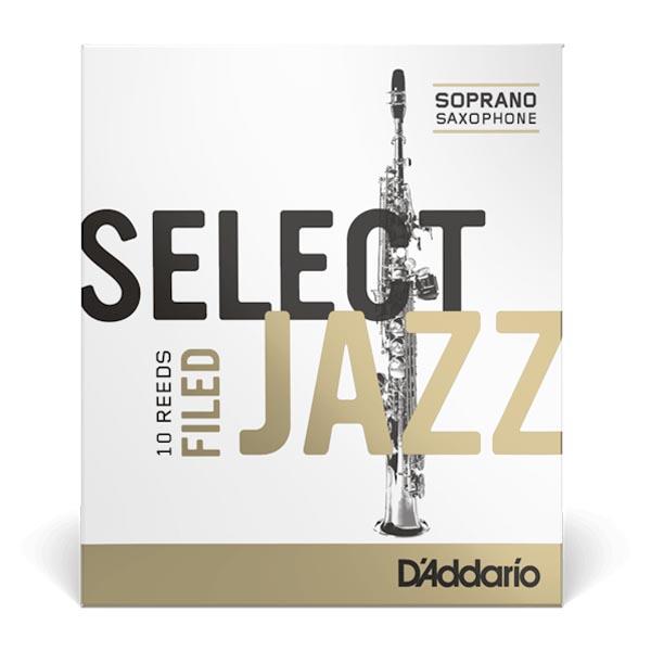 D'Addario Select Jazz Soprano Saxophone Filed Reeds (Box of 10)