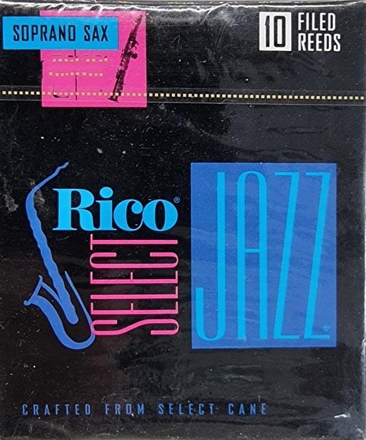 10 Rico Select Jazz Soprano Sax Reeds, Strength 4 Med, FILED (Old Stock)