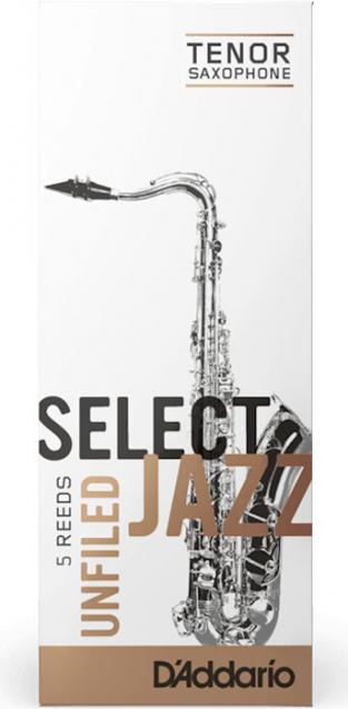 D'Addario Select Jazz Tenor Saxophone Unfiled Reeds - Box of 5