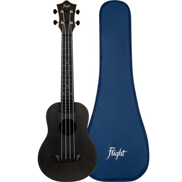 FLIGHT TUC-35 BLACK TRAVEL CONCERT UKULELE