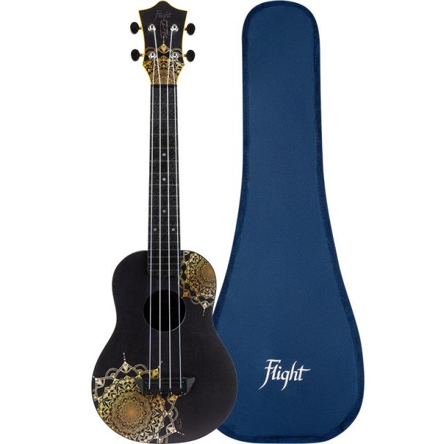 FLIGHT TUC-40 GOLD MANDALA TRAVEL CONCERT UKULELE